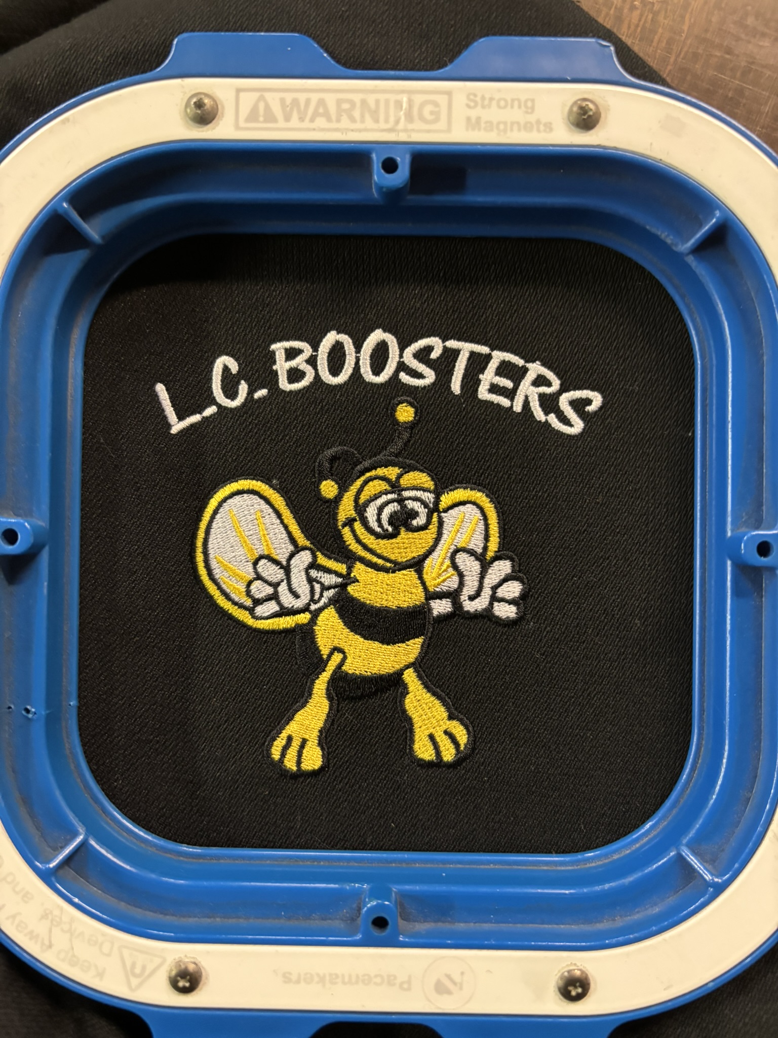 Embroidered spirit wear for L.C. Boosters